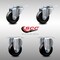 Service Caster 3 Inch SS Hard Rubber Wheel Swivel Top Plate Caster Set with 2 Rigid SCC SCC-SS20S314-HRS-2-R-2 - alternate 4
